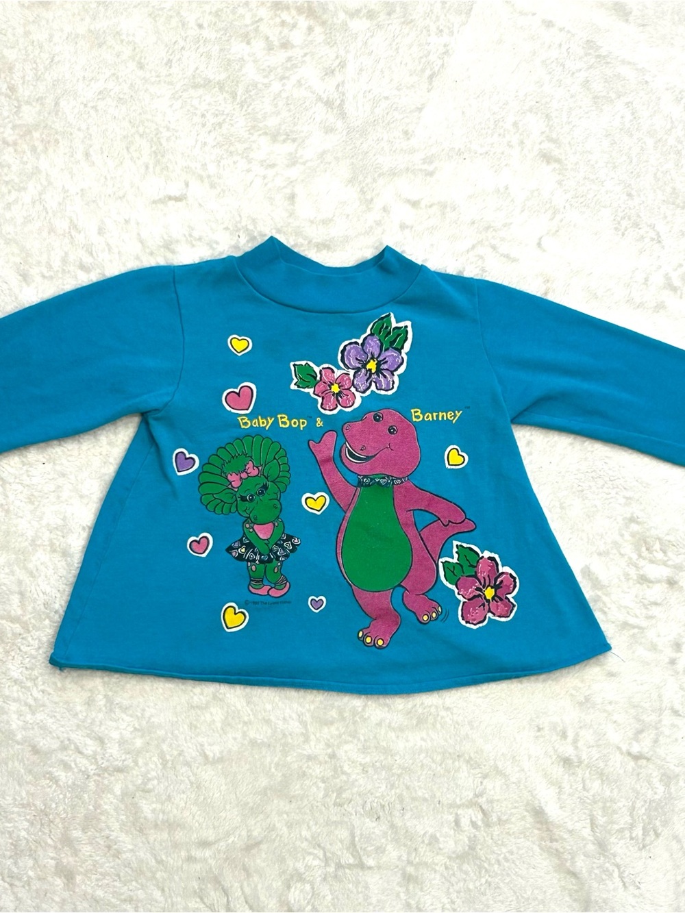 Vintage 1992 Barney & Baby Girl’s Bop Top Size 5T Rare Lyons Group Made In USA